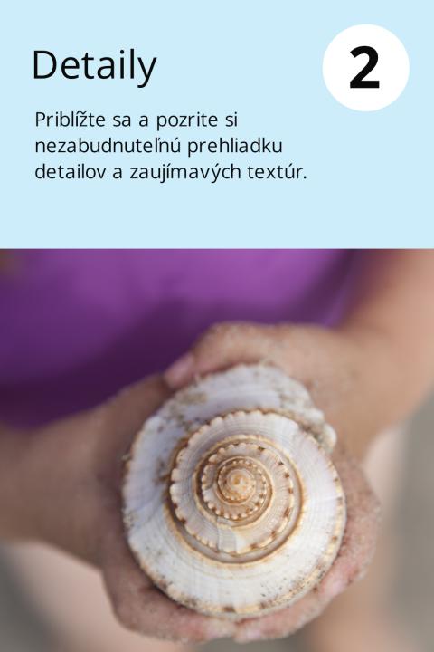 2) Detaily Priblížte sa a pozrite si nezabudnuteľnú prehliadku detailov a zaujímavých textúr.